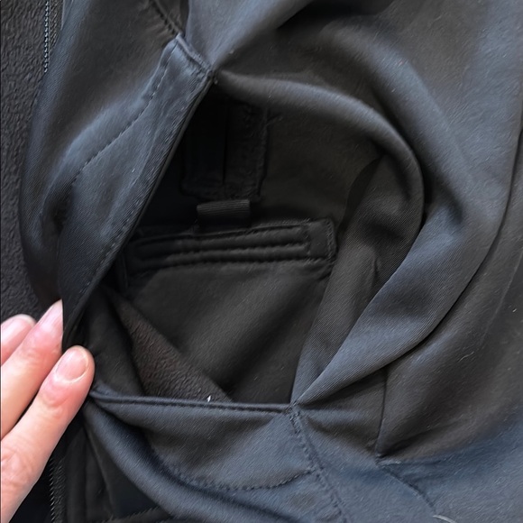 Burton Men's Size S Hoodie Jacket Full Zip Black on Black Logo Hidden Pocket - Picture 13 of 15